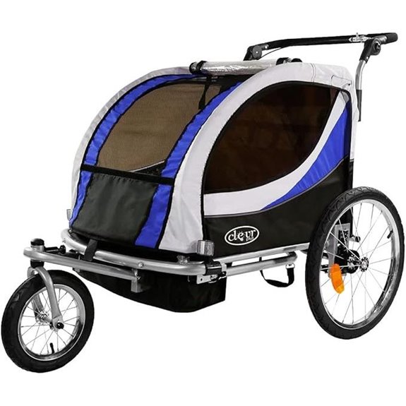 ClevrPlus 3-in-1 Double Bike Trailer Jogger Stroller