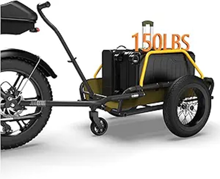 MOVCAN 2-in-1 Bike Cargo Trailer with Fat Tires