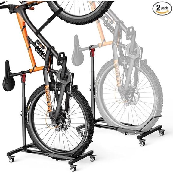Housolution Vertical Bike Stand with Wheels (2 Pack)