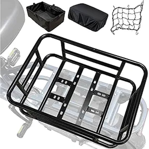 Universal E-Bike Cargo Rack with Cover and Mount