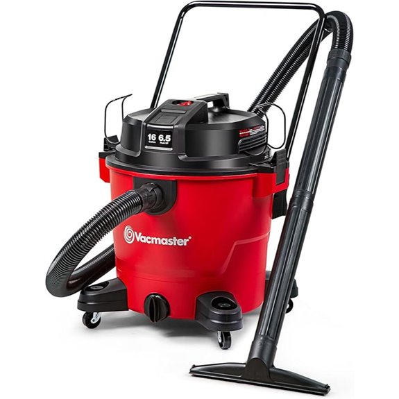 Vacmaster 16-Gallon 6.5 Peak HP† Wet/Dry Vacuum – VJH1612PF 1101 Red
