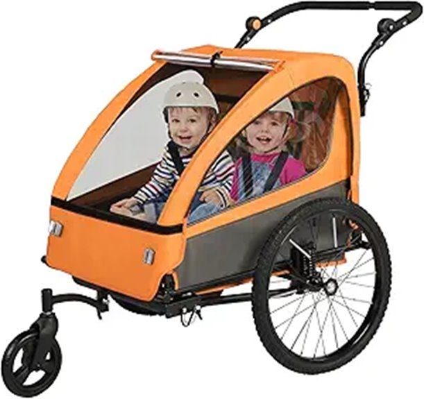 Sepnine 2-in-1 Kids Bike Trailer and Stroller