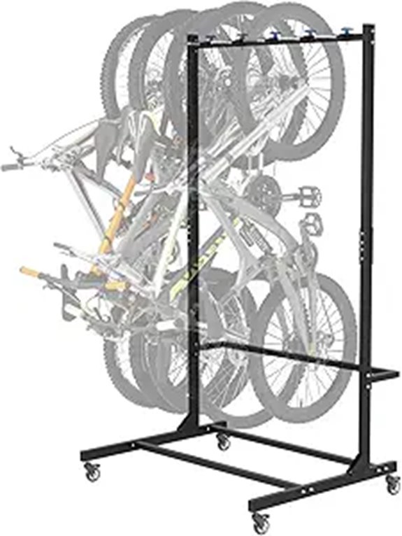 vertical garage bike storage