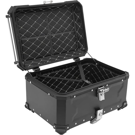 Motorcycle Top Case 65L Waterproof Aluminum Lockable