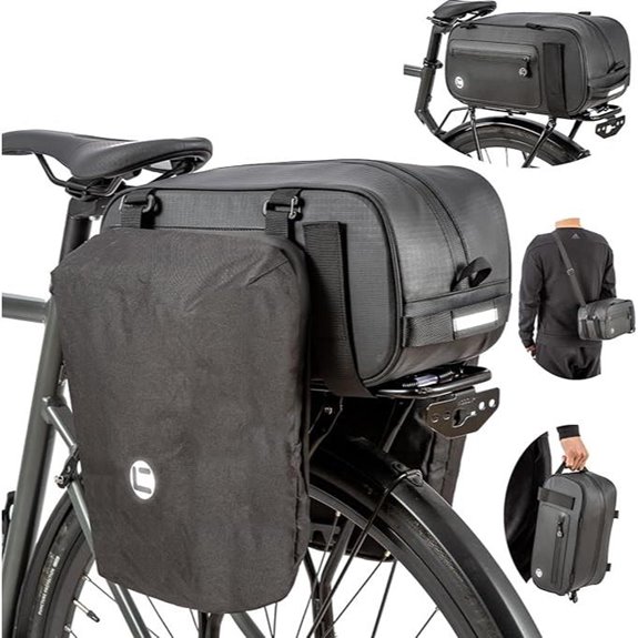 HuiJuKeJi 3-in-1 Waterproof Bicycle Rear Cargo Bag