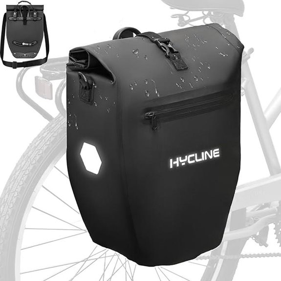 Hycline Waterproof Bike Panniers with Handles and Shoulder Strap