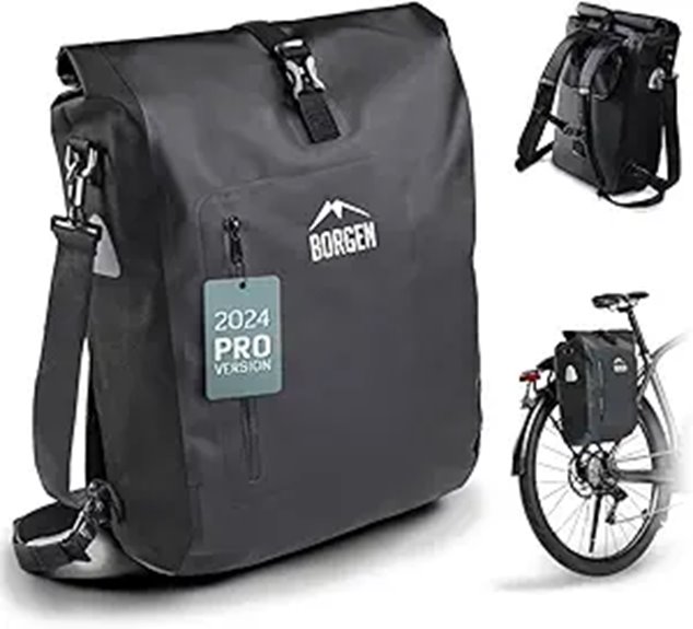 Borgen Waterproof Bike Rack Bag with Handles