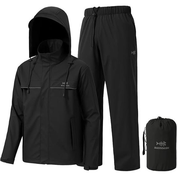 BASSDASH Men’s Waterproof Breathable Rain Suit