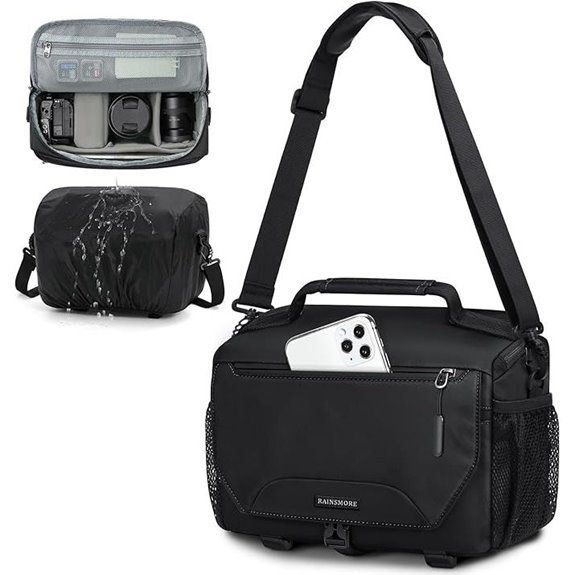 Rainsmore Waterproof Camera Sling Bag with Tripod Holder