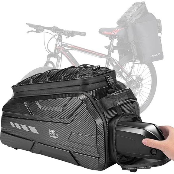 KEMIMOTO Ebike Rear Rack Waterproof Battery Bag
