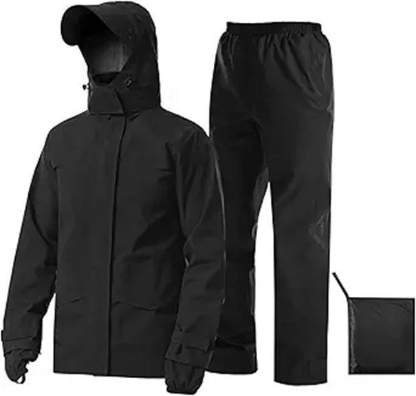 iCreek Waterproof Rain Suit with Hooded Jacket