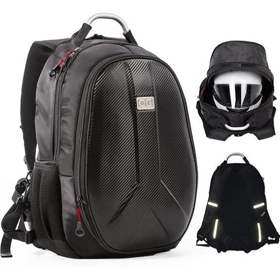 OG Waterproof Motorcycle Backpack with USB Helmet Storage
