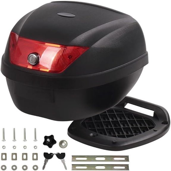 Japard 28L Waterproof Motorcycle Top Case with Lock