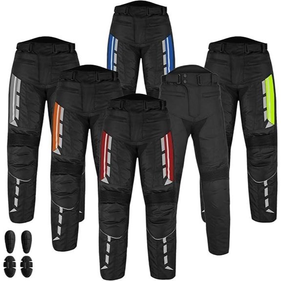 Men’s Waterproof Motorcycle Trousers with CE Armour