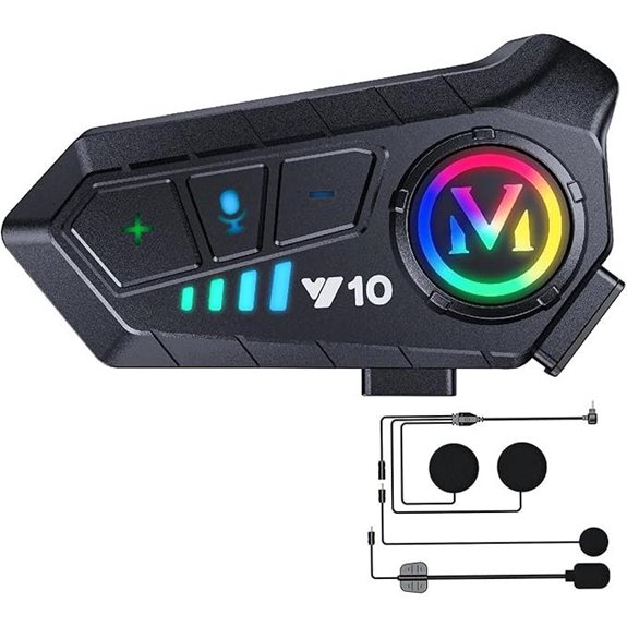 Motorcycle Bluetooth Helmet Headset with Waterproof & Noise Cancellation