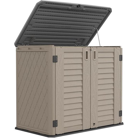 HOMSPARK Waterproof Outdoor Storage Shed with Lock