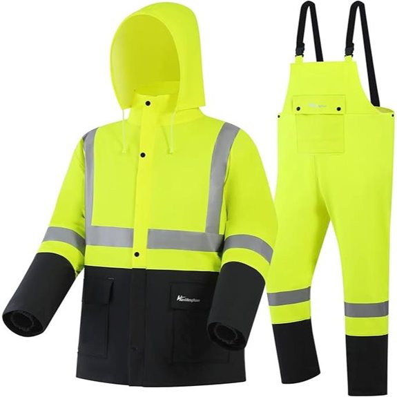 Rain Suit Waterproof Jacket and Trousers for Outdoors