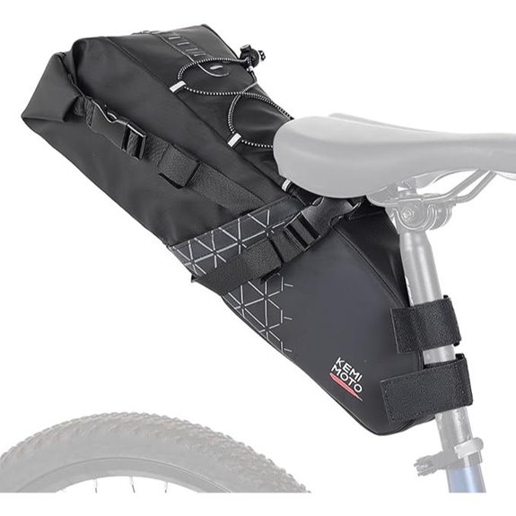 KEMIMOTO Waterproof Bike Saddle Bag with Reflective Strips
