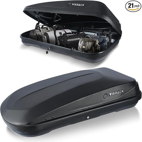 Rooftop Cargo Box 13 cu ft Waterproof Security Keys