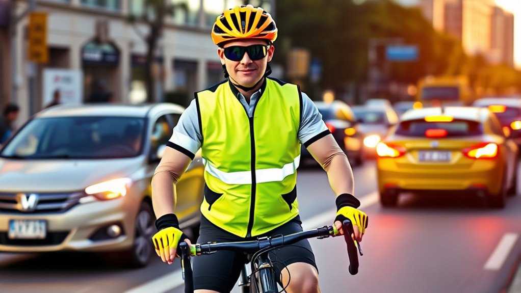 wear bright reflective gear