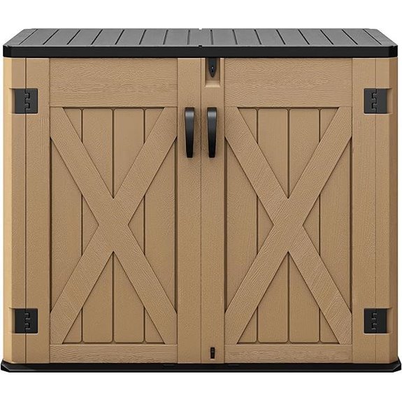 DWVO Weatherproof Resin Outdoor Storage Shed