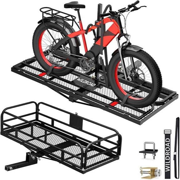 Wildroad Hitch Cargo Carrier with Bike Rack 60 x 24