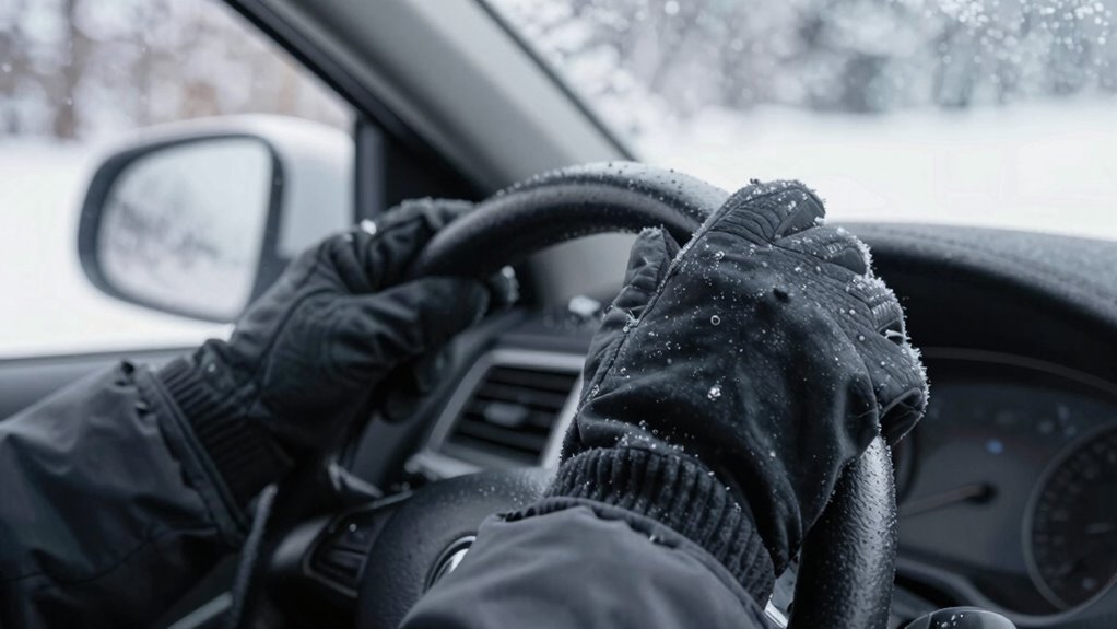 winter gloves impair steering
