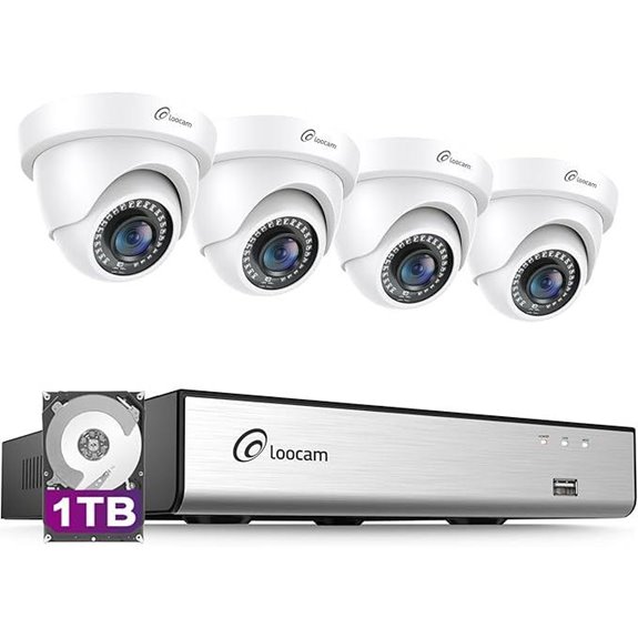 Loocam Wired Security Camera System with AI Detection