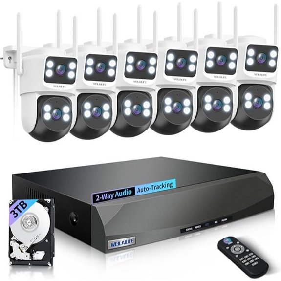 Wireless 4MP PTZ Outdoor Security Camera System