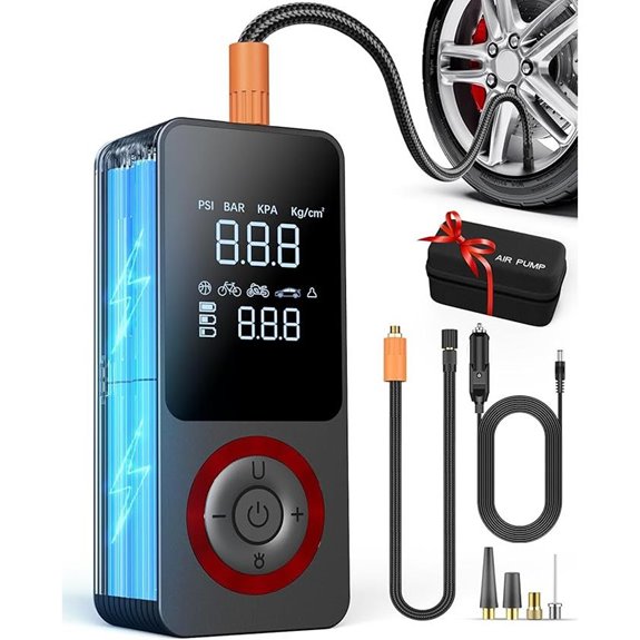 Cordless Portable Air Compressor with Rechargeable Battery