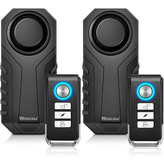 WSDCAM 2-Pack Wireless Bike Alarm with Remote