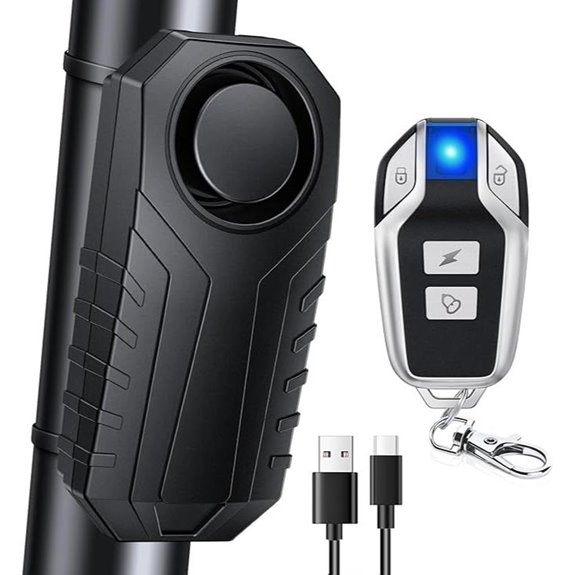 Onvian Rechargeable Wireless Bike Alarm with Remote