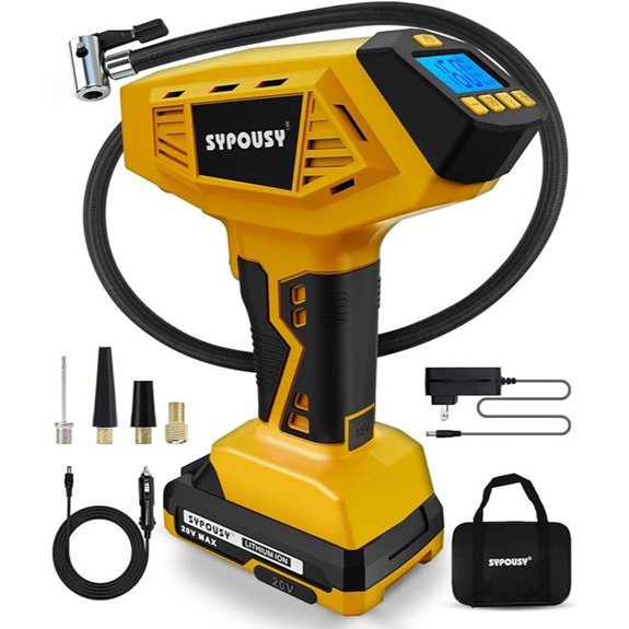 Upgraded Cordless Tire Inflator with Digital Gauge