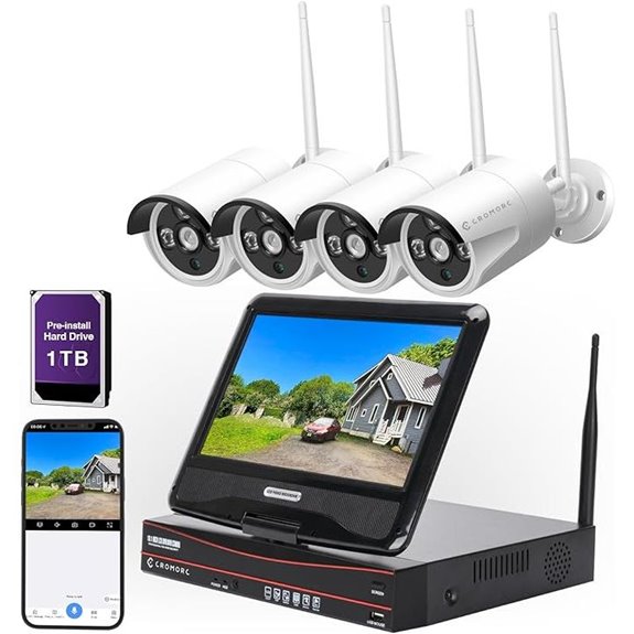 10CH Wireless Security Camera System with Monitor