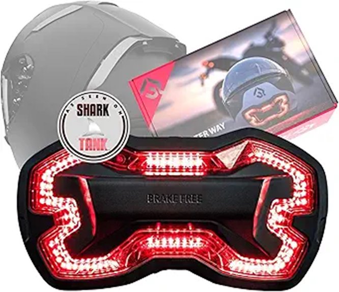 Brake Free Helmet Light: Wireless Weatherproof Smart Motorcycle LED