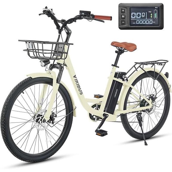 VIRIBUS Electric Bike for Women 7-Speed 20mph