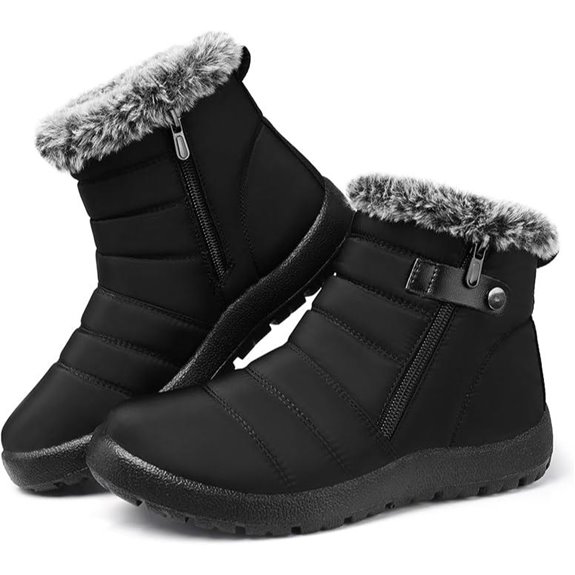 SHIBEVER Women's Waterproof Fur-Lined Snow Boots