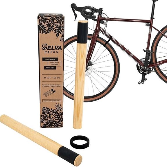 SELVA Wooden Bike Wall Mount Rack (2 Sizes 3 Colors)