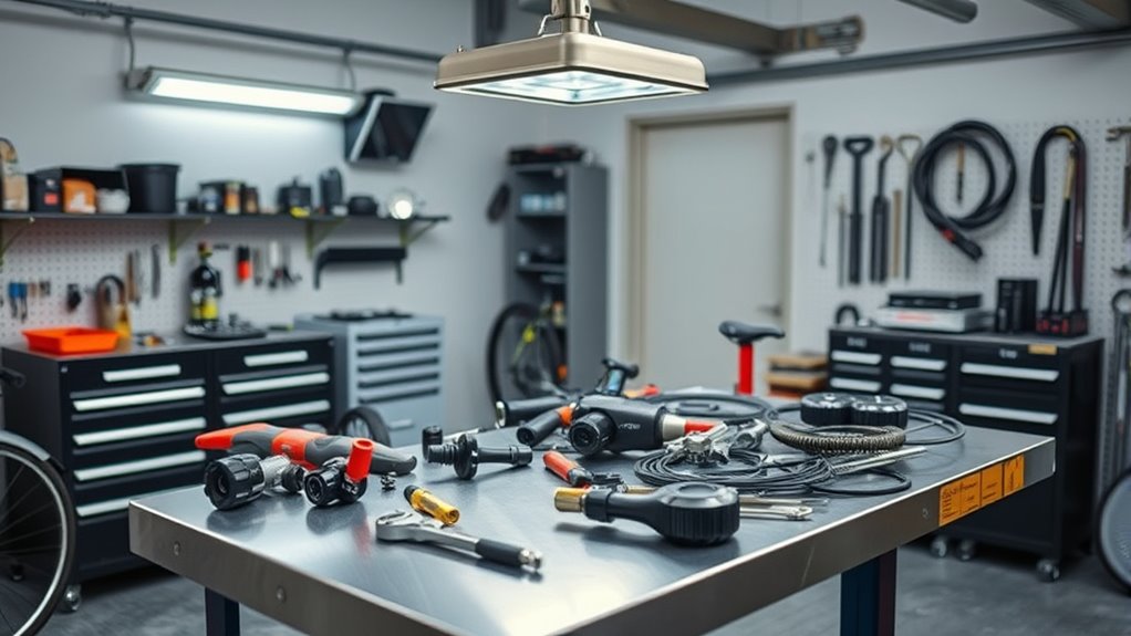 workbench features for bike repair