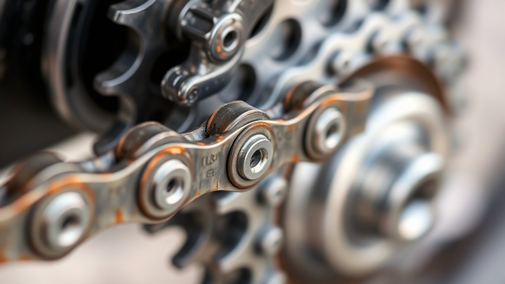 worn chain causes slipping