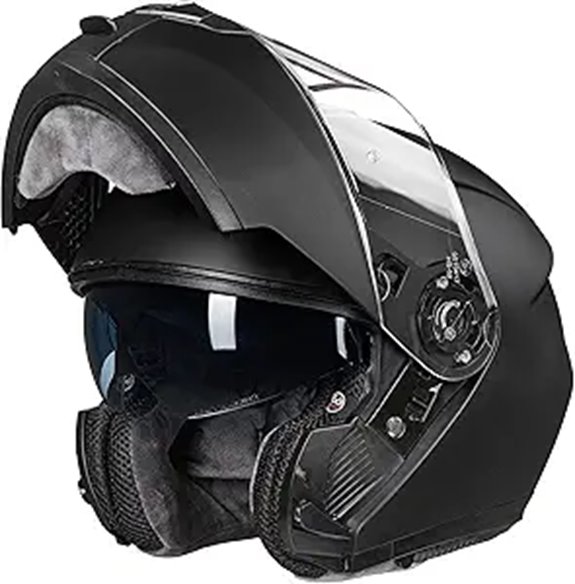 ILM Adult Modular Motorcycle Helmet X-Large Matte Black