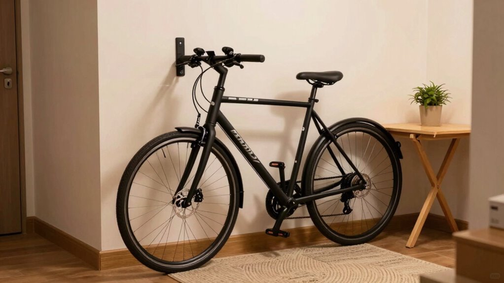 efficient small apartment bike storage