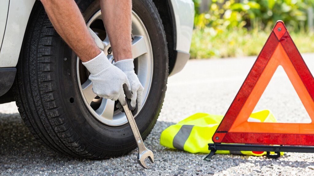 manage tire blowout calmly