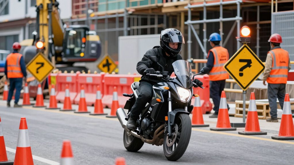 navigate construction zones safely