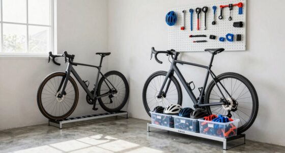 organized bike gear storage