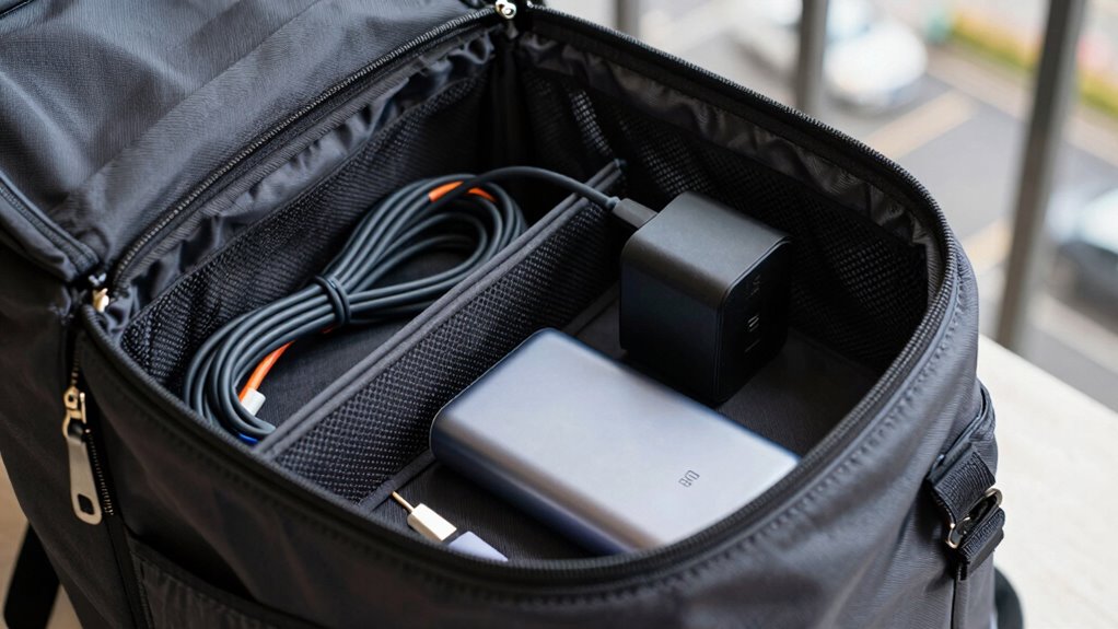 organized charging gear placement