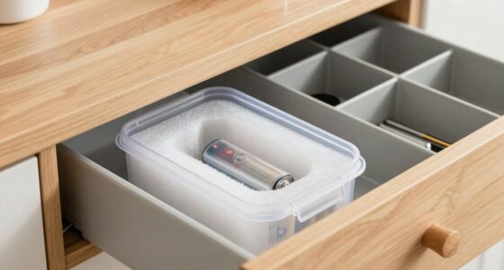 organized spare battery storage