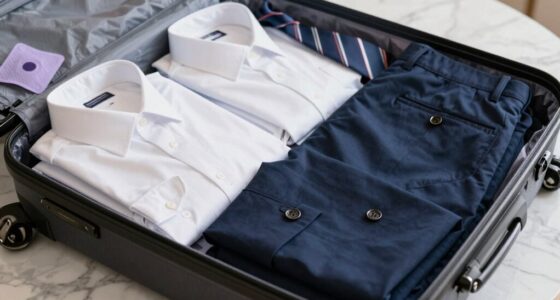 organized work clothes packing
