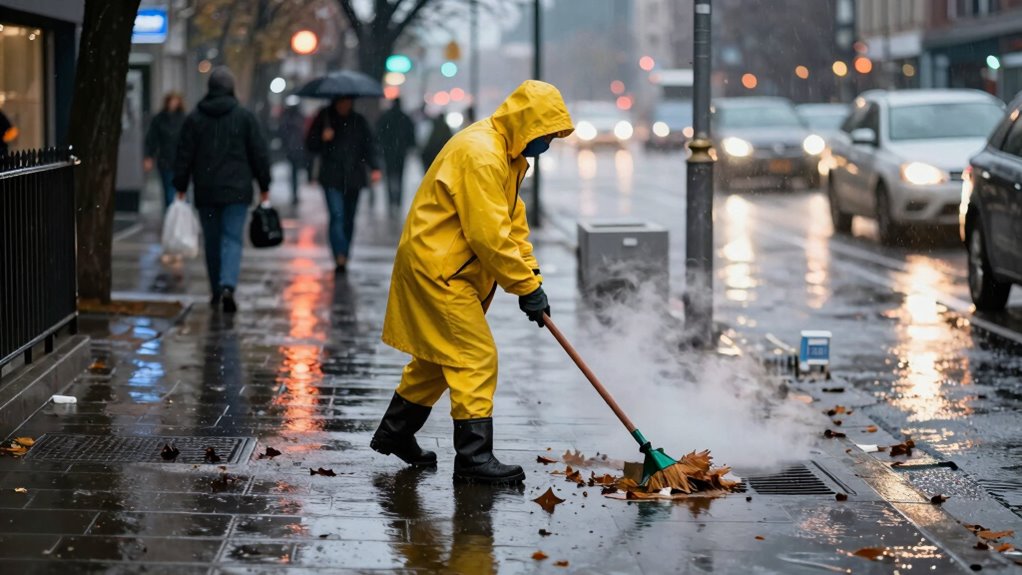 post rain debris removal