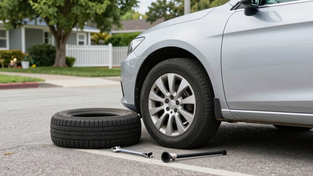 safe flat tire replacement